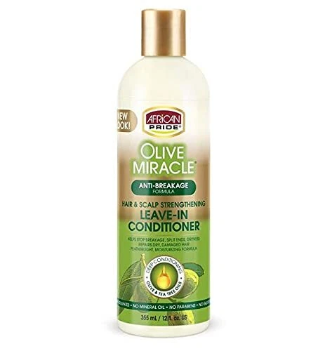 African Pride Olive Miracle Leave-in Conditioner, 12 Ounce